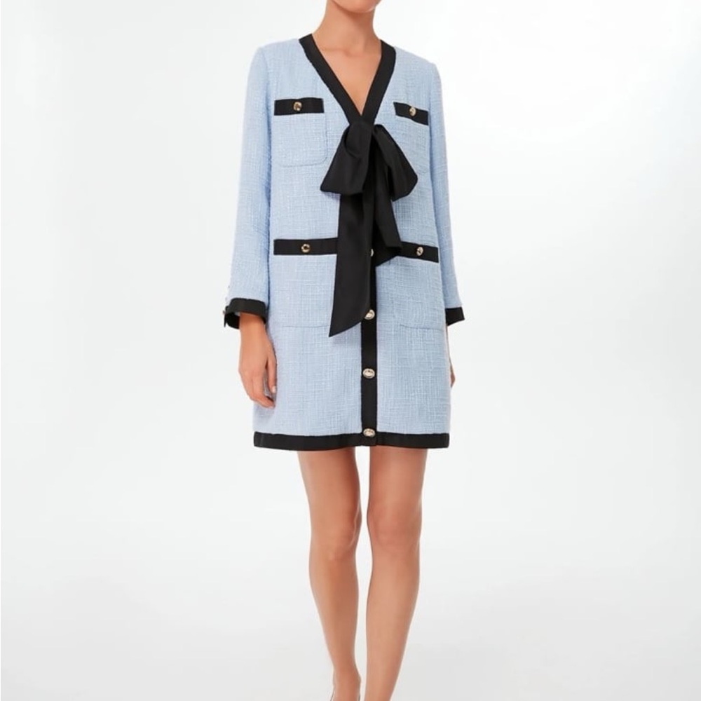 Light Blue Coco Tweed Bow Dress (only worn twice)